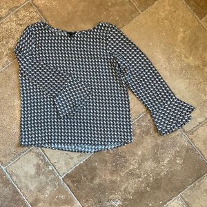 Ann Taylor Black and White Blouse